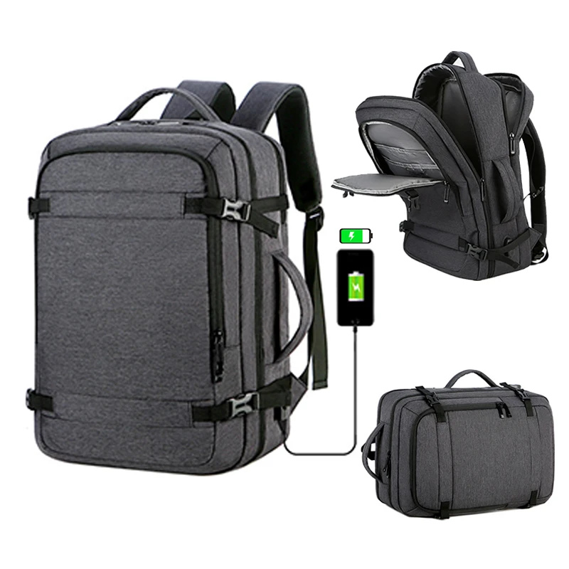 Рюкзак для ноутбука 2019 дюйма с USB зарядкой мужчин и женщин многослойный ранец