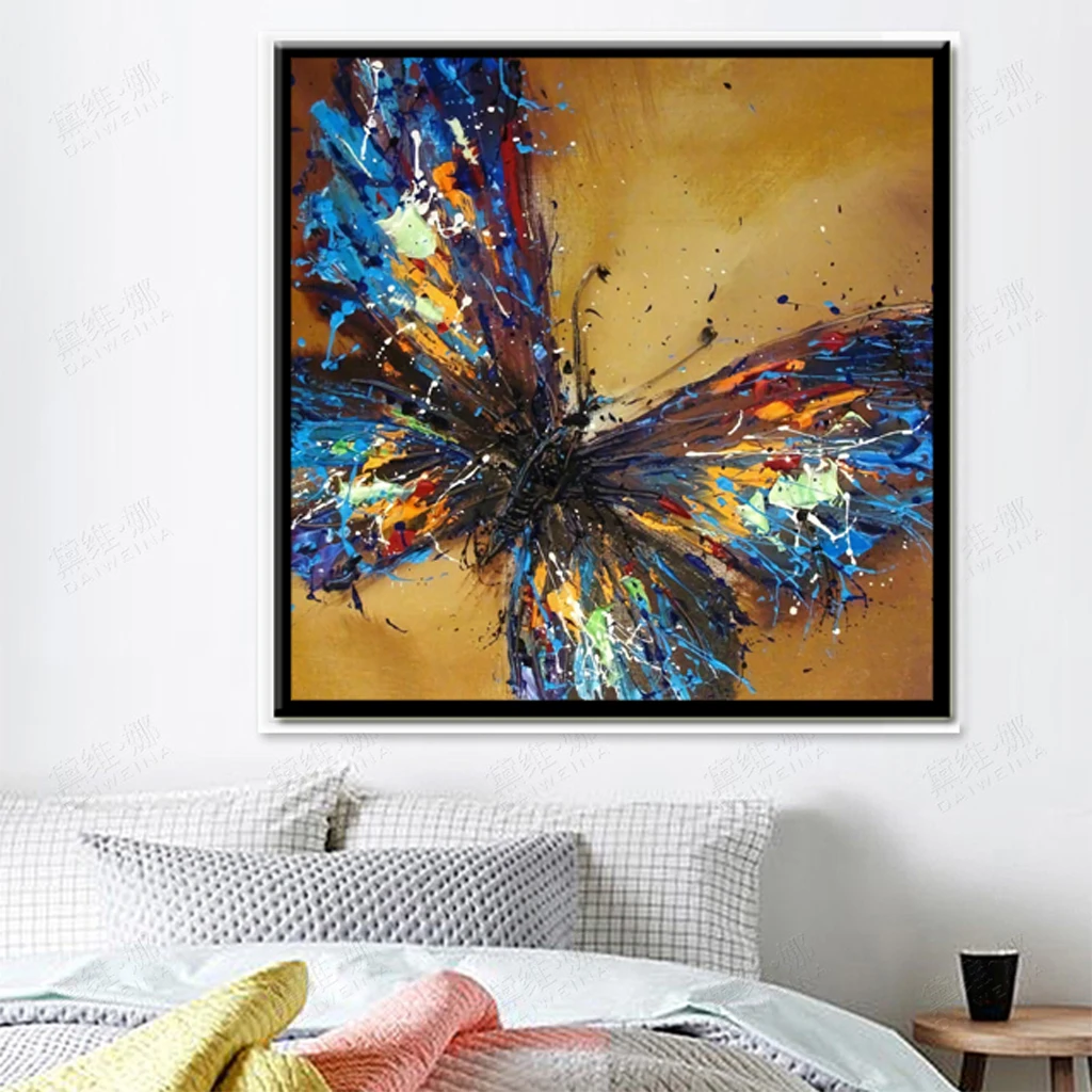 Diamond embroidered butterfly 5D DIY diamond round cross stitch living room bedroom decoration | Дом и сад