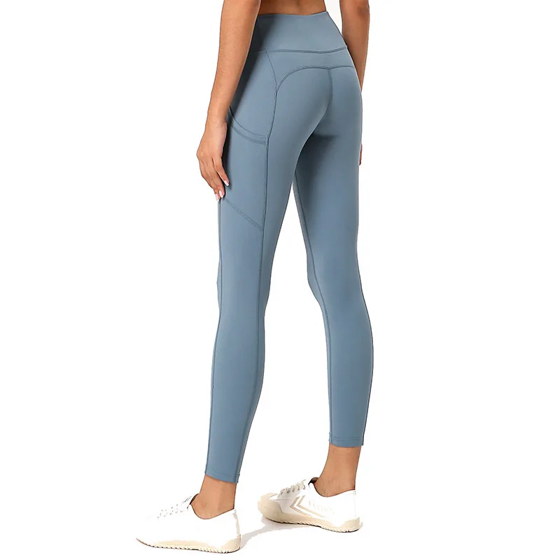 Штаны для йоги с карманами спортивные тренировочные леггинсы спортзала