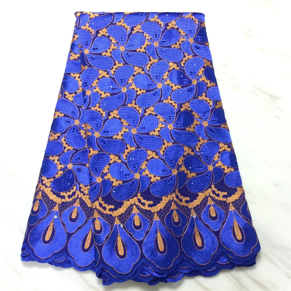 

2021 High Quality Stone Embroidery Cord African Guipure Cotton Swiss French Lace Fabric For Dress Gift 5Yards/Lot P12934