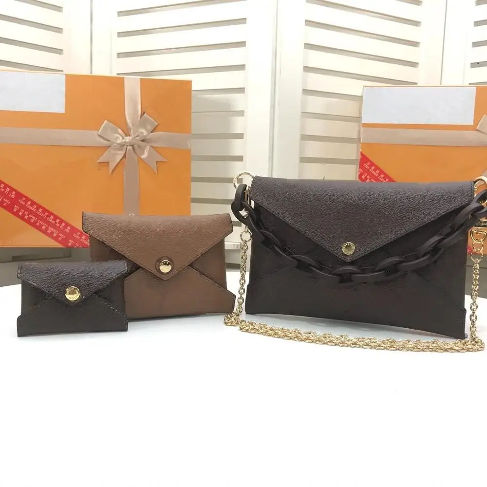 Новая модная классическая сумка конверт три в одном Женская сумочка