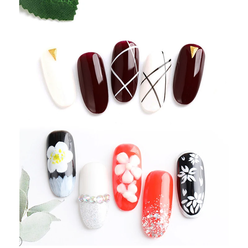 Высокое качество Мода 8 шт. Зебра ручка с кистью для нанесения УФ геля дизайн