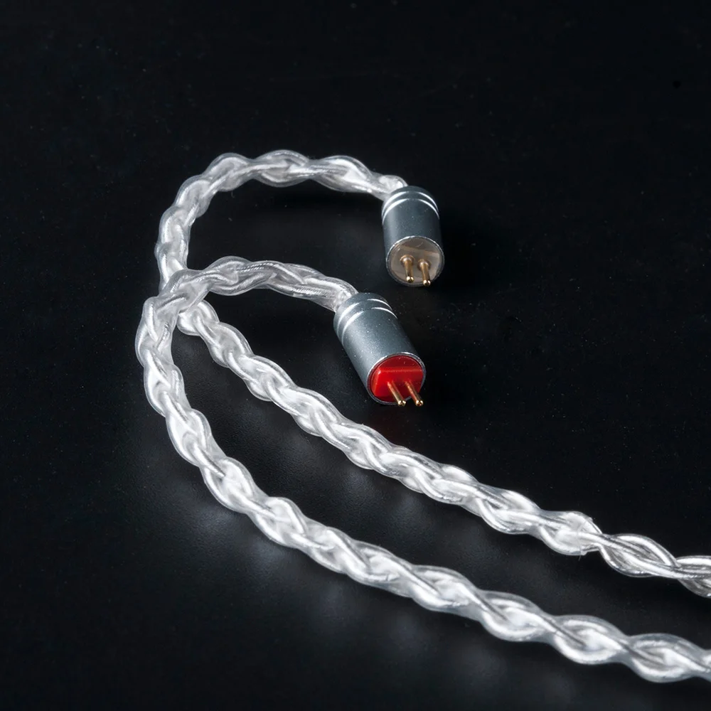 Обновленный серебристый кабель KB EAR 8 Core 2pin/MMCX/QDC с кабелем для наушников 2 5/3 5/4 4 Для