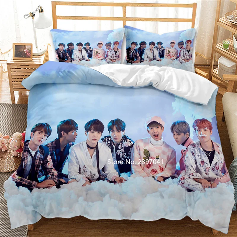 

3D Digital Print Children's Group Combination Quilt Cover Pillowcase Down Bedding Set Bedroom Decoration for Boys and Girls
