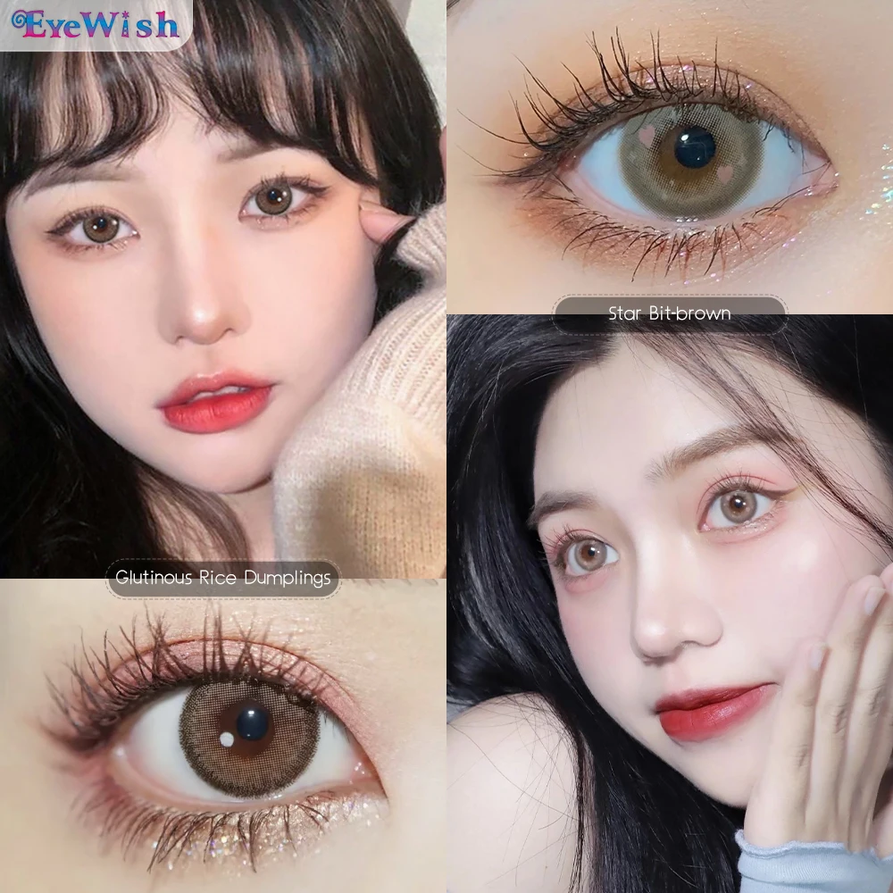

EYEWISH-2pcs/pair 2 Tone Series Lenses Colored Lenses for Eyes Contact Lenses Unique Pattern Design Eye Color Lens (DIA:14.2mm)