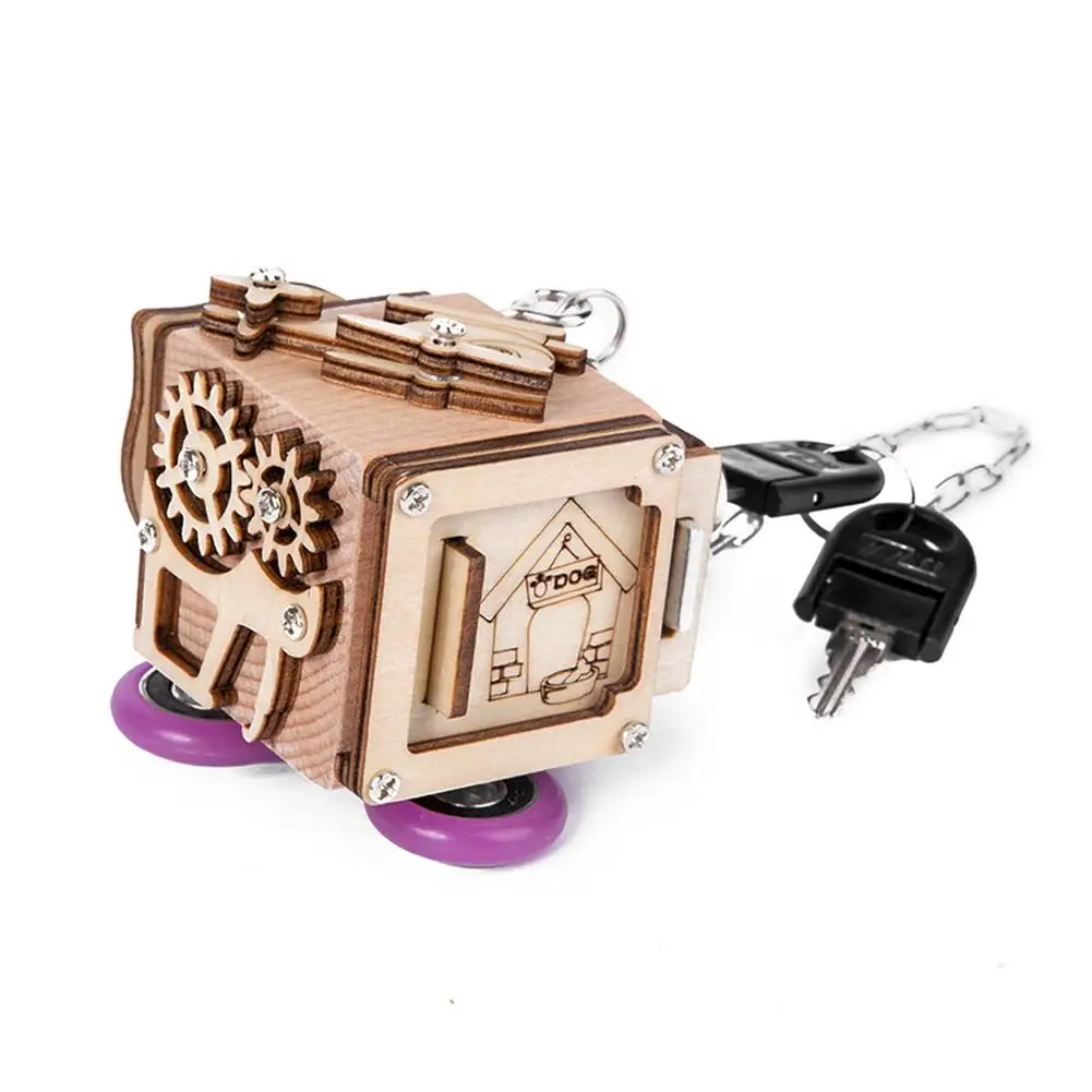 

Wooden Busy Cube Children Hands Ability Training Lock Box Early Learning Activity Cube Baby Montessori Educational Toys