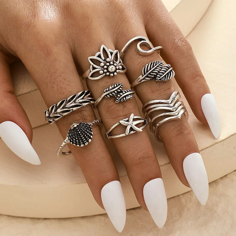 11 дизайнерских винтажных колец в стиле бохо с золотыми звездами и Луной для