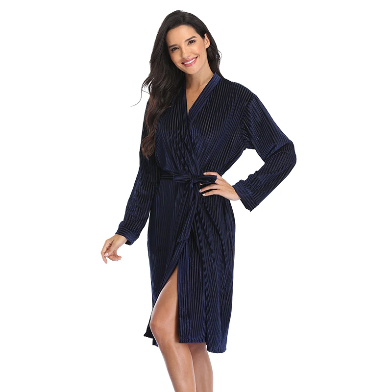 Халат-кимоно Женский демисезонный на шнуровке с длинным рукавом 2021 | Женская