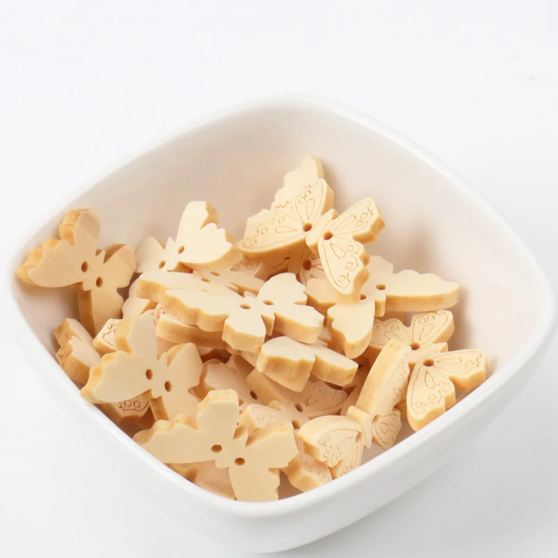 Аксессуары на пуговицах для девочек одежда натуральные Мультяшные бабочки