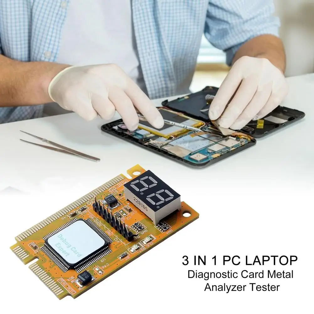 3 в 1 Мини PCI/PCI E LPC 2 значный Анализатор для ноутбука тестер светодиодный