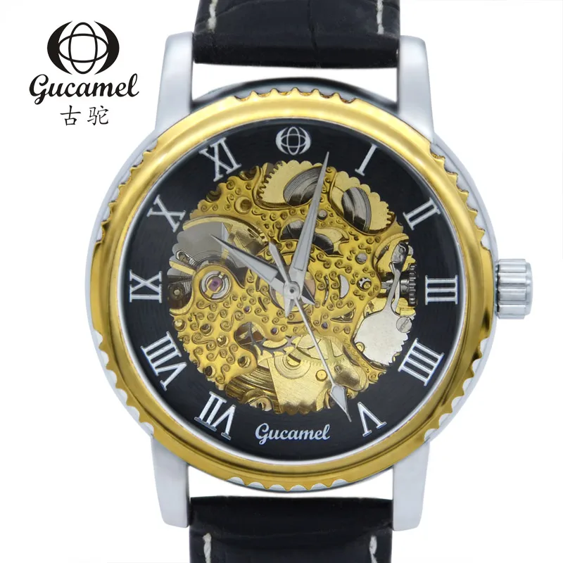 Gucamel новые мужские высококлассные модные деловые точные часы в подарок