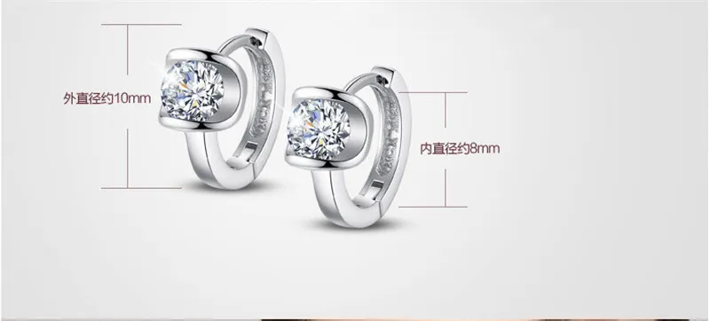 Модные женские серебряные серьги 925 пробы ювелирные изделия блестящий циркон