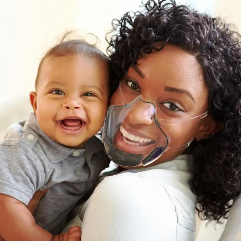 Transparent Face Shield Adults Durable Mask For Plastic Reusable Cover Mouth With Breathing Hole Kitchen Tools | Дом и сад
