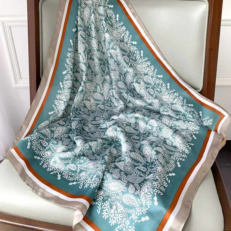 2021 Новый Модный Шелковый квадратный шарф для женщин 70 см атласный шейный платок