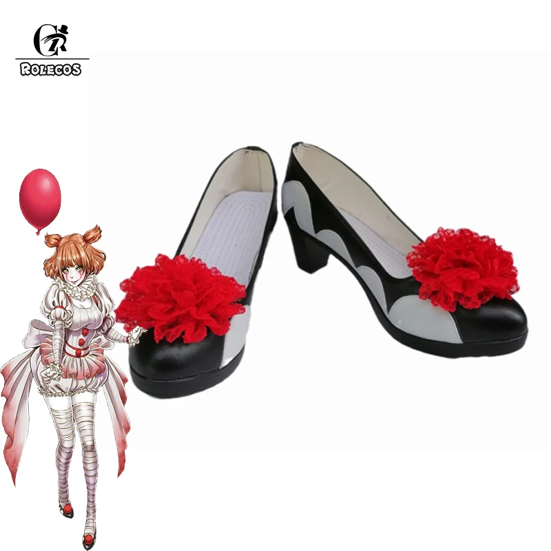 

ROLECOS Anime It Cosplay Shoes Woman HORROR Pennywise Halloween Cosplay Clown Shoes