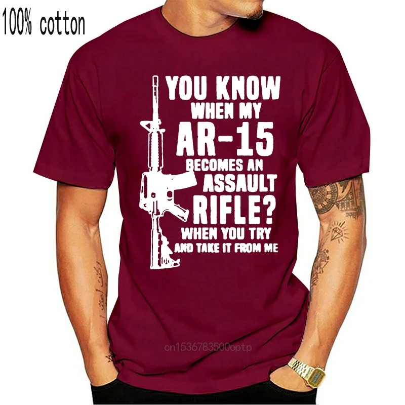 

On Sale New Fashion Summer Print Men Ar-15 Become An Assault Rifles Trump Gun Right 2Nd Amendment Unisex Custom Made T Shirts