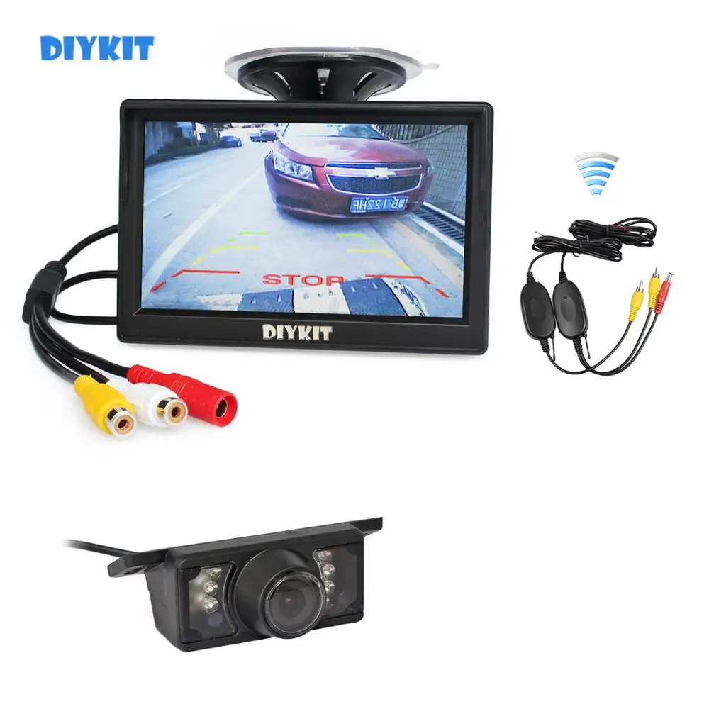 Беспроводной 5 дюймовый монитор заднего вида DIYKIT автомобильный фургон