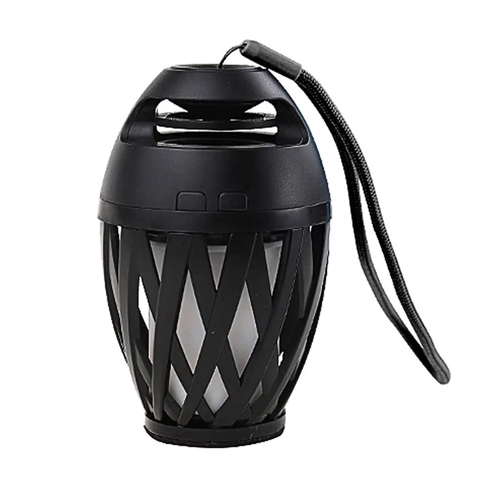 

HD Audio Night Light LED Flame Atmosphere HiFi Stereo Wireless Portable Speaker USB Rechargeable Camping Music Mini