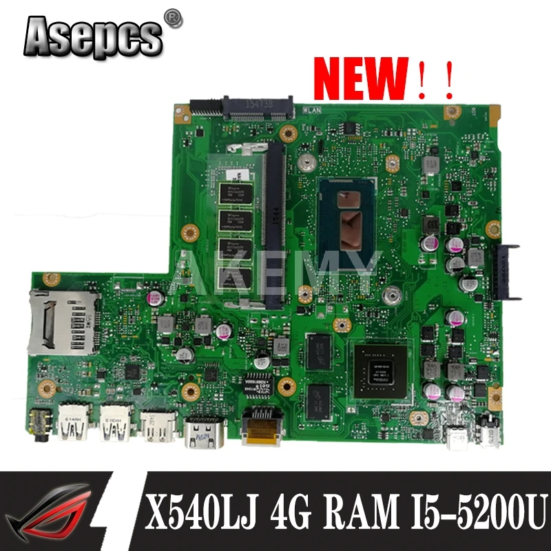 Akmey X540LJ материнская плата для For Asus X540L F540L R540L ноутбука 4G RAM I5-5200U GT920M-2GB REV2.1 тестовая