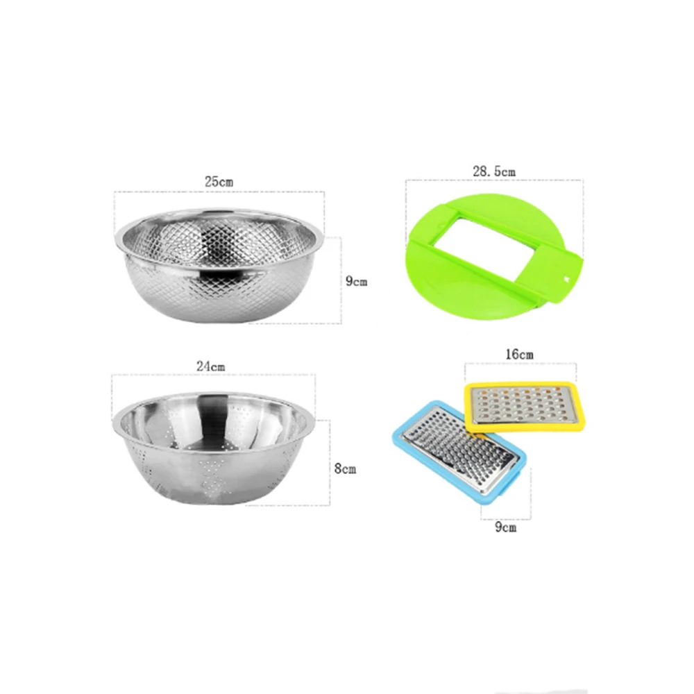 Набор из 5 31 см Антипригарная посуда нержавеющая сталь средство для мытья риса