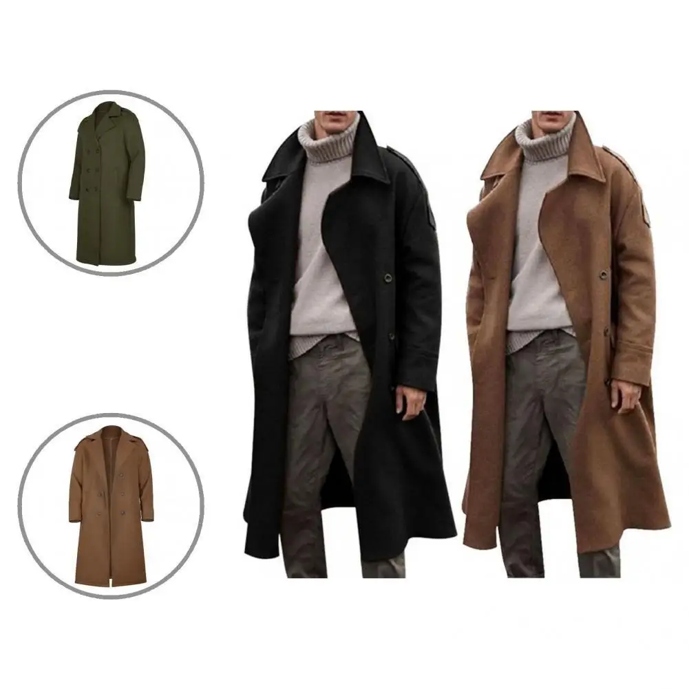 

Мужской шерстяной повседневный деловой тренчкот, длинные тонкие женские куртки, стильное простое универсальное теплое пальто в стиле ретр...