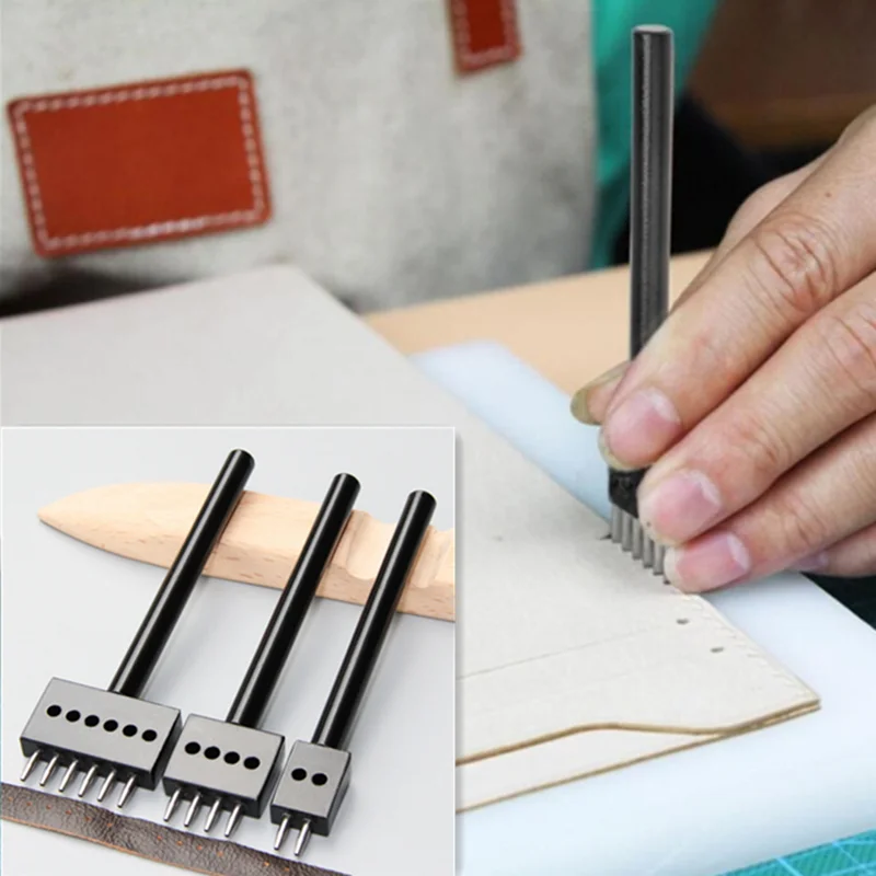 

Перфорированный Круглый дырокол для кожи, ручная Пробивка, 5 мм, со стальным расстоянием, для пробивки отверстий в коже