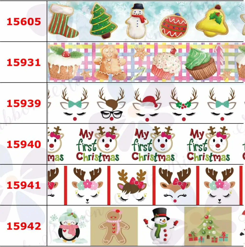 16 мм-75 мм Рождественская серия мультяшный лось пингвин собака печатная корсажная