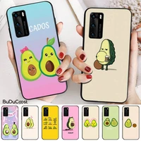 cute avocado fruits soft rubber phone cover for huawei p9 10 20 30 40 p smart 20lite 2019 p30 lite pro p9 lite 2017 p 40 pro