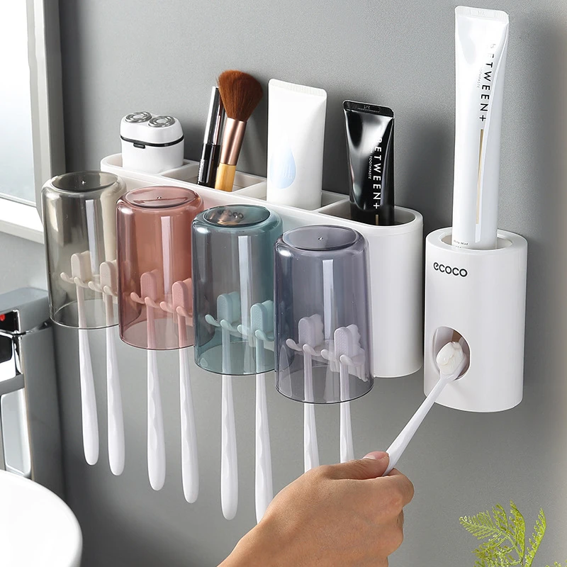 terup magnetic inverted adsorption toothbrush holder wall mounted household item storage rack for home bathroom accessories sets free global shipping
