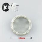 20 шт., 58 мм колпачки для центра колеса автомобиля, колпачки для обода, значок для крышки для kia Cerato Sportage R K2 K3 K5, наклейки с эмблемой, автомобильные аксессуары