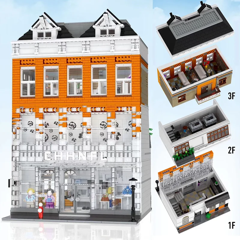 Молд King 16021 MOC уличный вид Creator Кристальный дом модульные здания блоки игрушки
