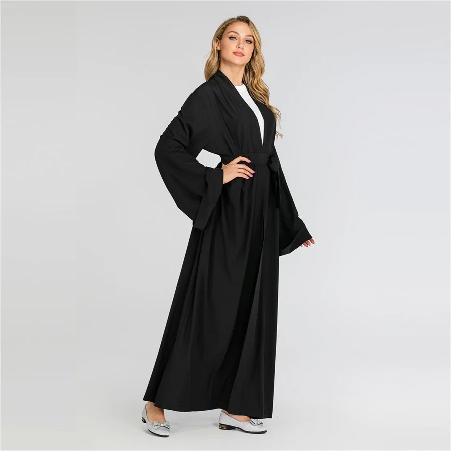 Siskakia мусульманская женская одежда abaya Brief solid casual Muslimah Jubah 7 цветов мусульманская Дубайская одежда с тонким поясом новое поступление