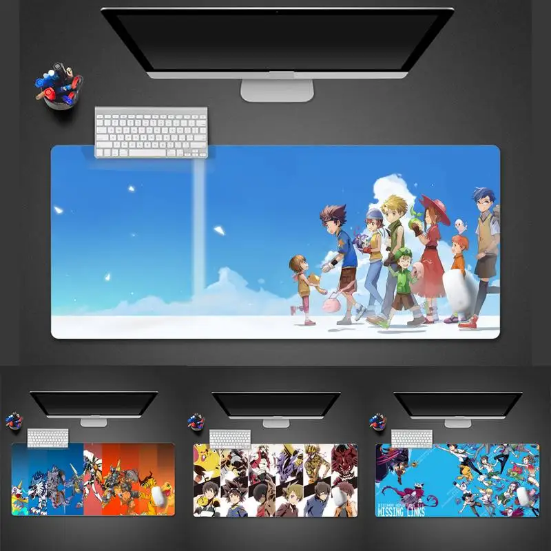 

Digimon Adventure anime Office Mice Gamer Soft Mouse Pad Desk Gamer Office Large Mouse Mat pad X XL Non-slip Laptop Cushion