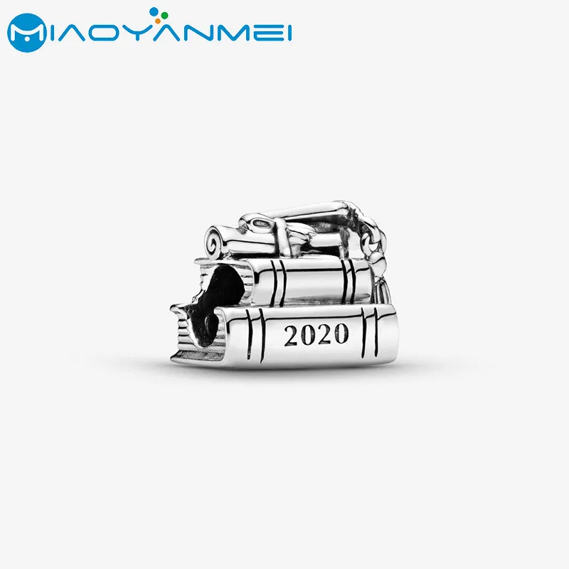 Новые модные серебряные бусины 925 пробы 2020 Выпускной Подвеска &quotкниги&quot