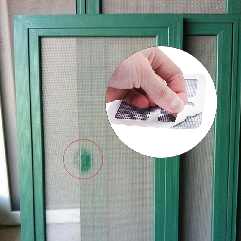 

10pcs Adhesive Fix Net Window Home Anti Mosquito Fly Bug Insect Repair Screen Wall Patch Stickers Mesh Window Screen