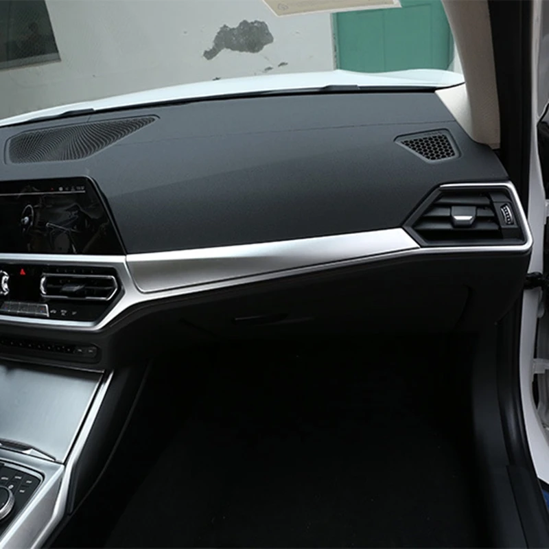 

Car Styling Car Central Control Instrument Panel Decorative Panel Stickers For BMW 3 Series 325li 2020 ABS Chrome Carbon Fiber