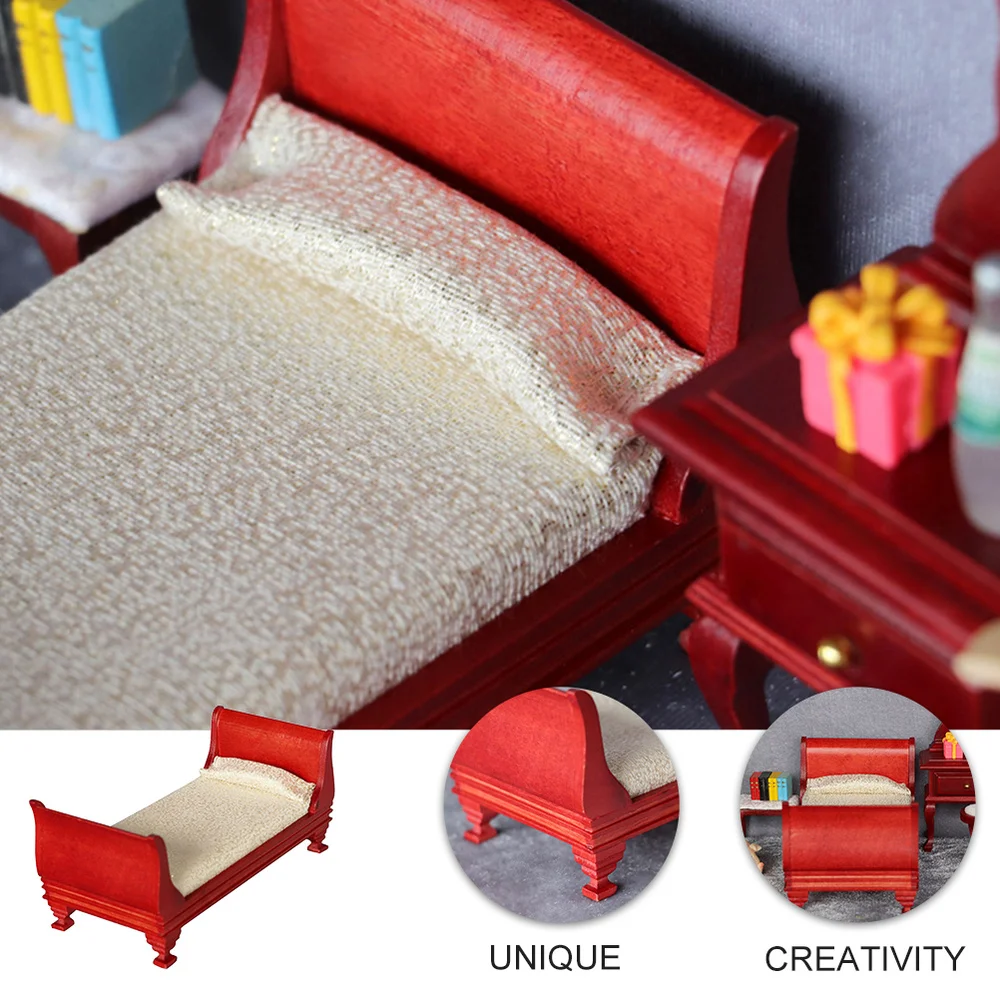 

1Pc Furniture Ornament Mini House Accessories Furniture Model Single Bed Model