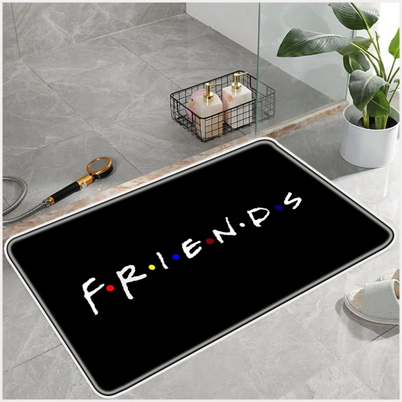 Классический коврик для двери с забавными цитатами из ТВ-шоу "Друзья", современный ковер для спальни или ванной комнаты, декоративный фельпудо.