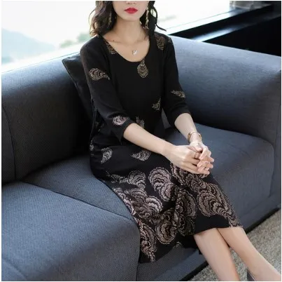 Новое летнее платье в китайском стиле винтажное свободное Стильное женское