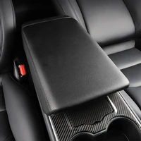 car central armrest box protective cover leather pad mat cushion interior decoration for tesla model 3 y auto decor accessories