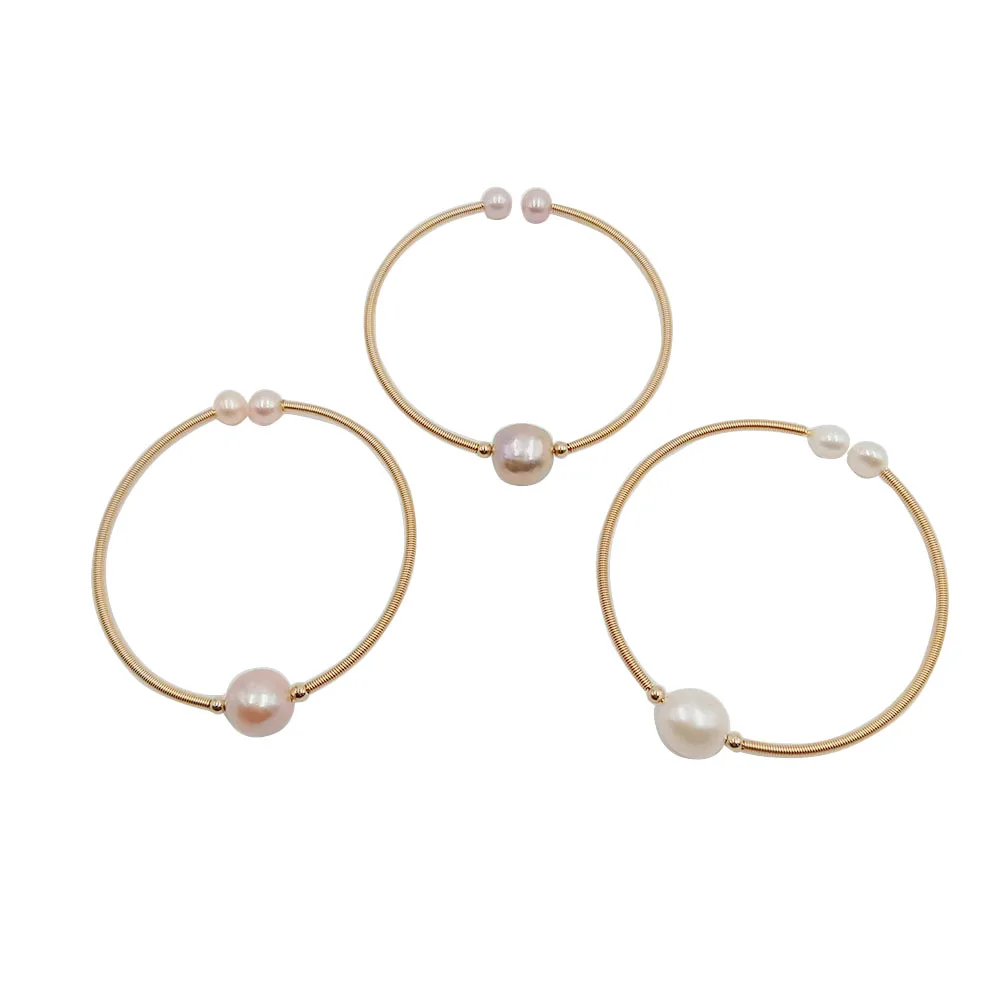 Браслет из пресноводного жемчуга в стиле барокко браслет 100% натурального с