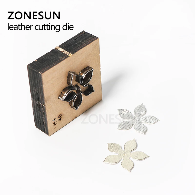 ZONESUN цветок кожа высечка пресс-бумага искусство Украшение инструмент для высечки