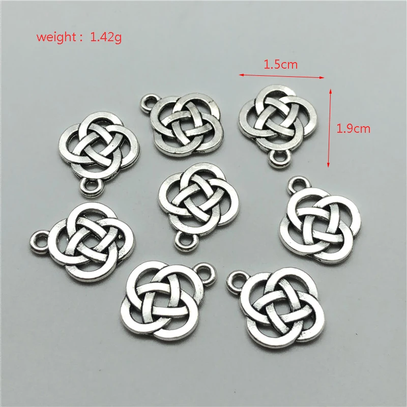 20 шт. турецкий китайский узел металлический кулон для изготовления ювелирных