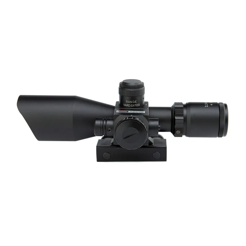 2 5 10X40 красный и зеленый горошек с подсветкой сетка для охоты прицел лазерный