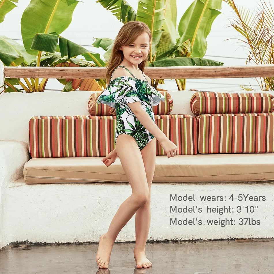 

PatPat 2021 New Arrival Summer Full of Leaves Family Matching Swimsuit