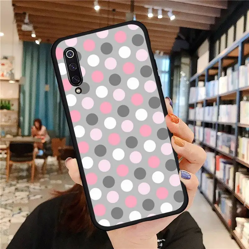 

Black And White Polka Dot Phone Case For Xiaomi Redmi 7 9t 9se k20 mi8 max3 lite 9 note 8 9s 10 pro