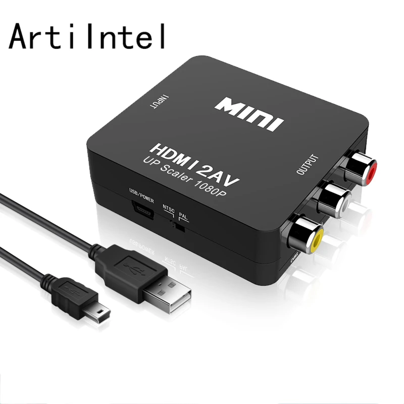 HDMI к RCA AV конвертер HDMI К AV адаптер Android tv Smart Box Ноутбук Chromecast для 1080P 720P 480P NTSC/PAL HDMI2AV