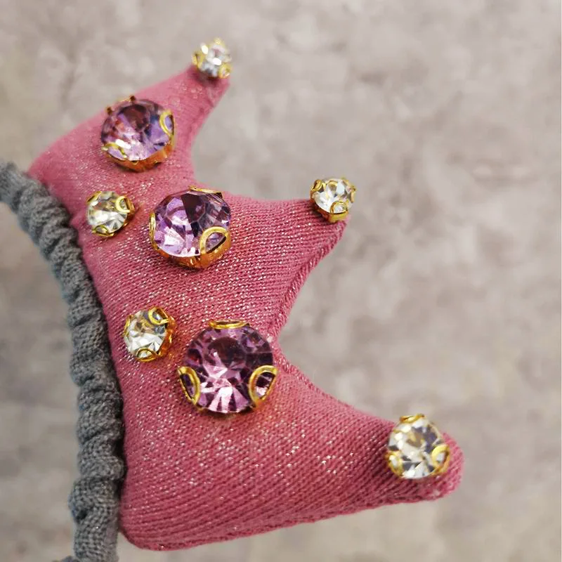 Корейская детская серия Высококачественная Корона Стразы тканевые