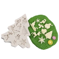 christmas tree snowman snowflakes stockings bells chocolate party cake baking tools diy cookies fondant chocolate silicone molds