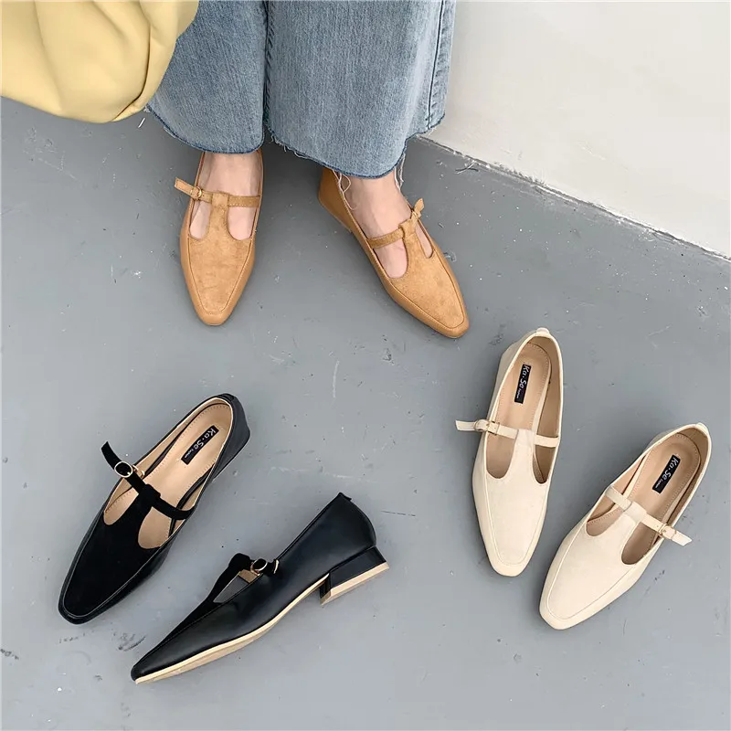 

New design Mary Jane buckle flat shoes women's professional work shoes